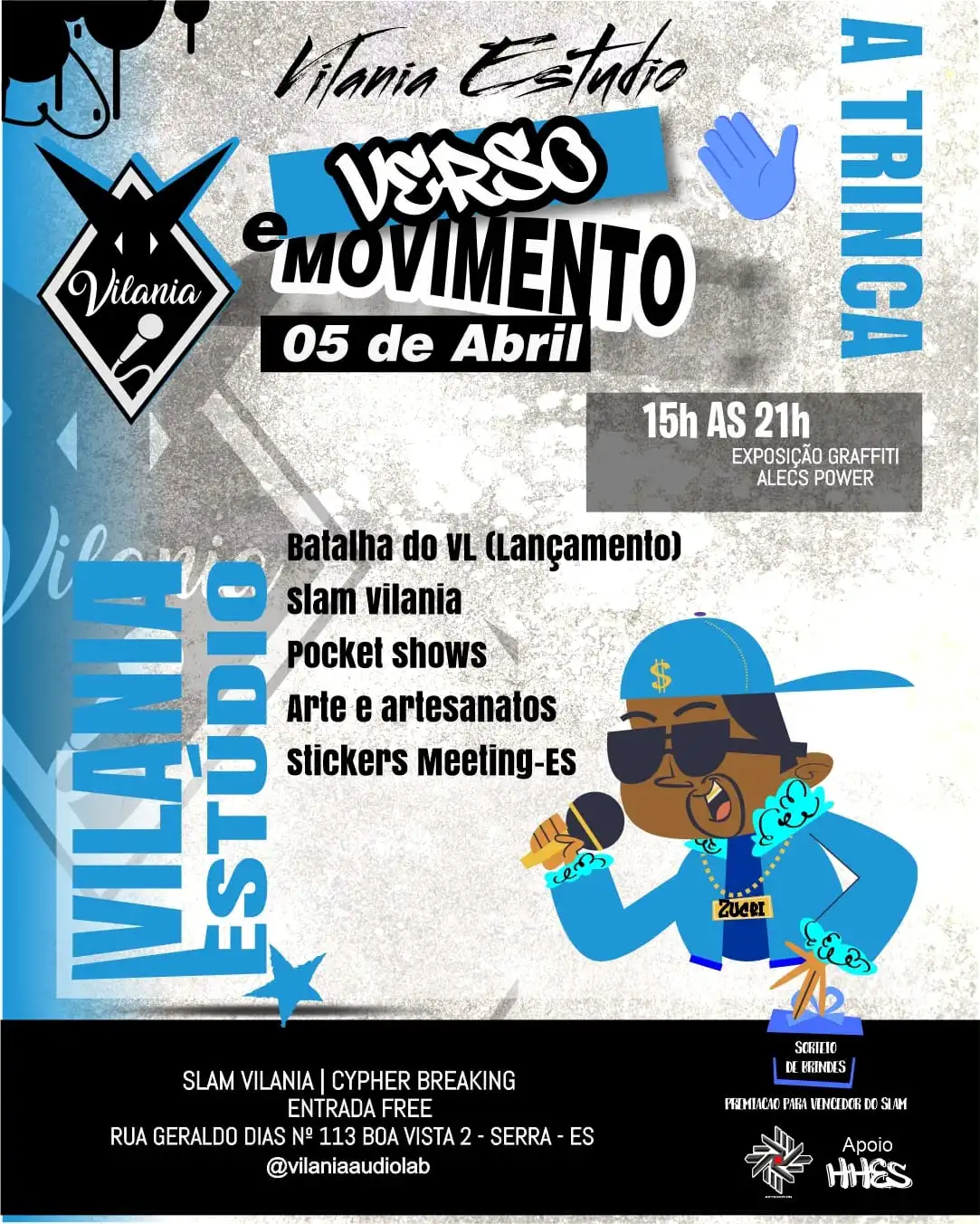 Cartaz de divulgação do Verso e Movimento: A Trinca.